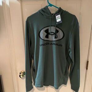 Under Armor Men's Green UA Logo Hoodie Sweatshirt Size Large NWT